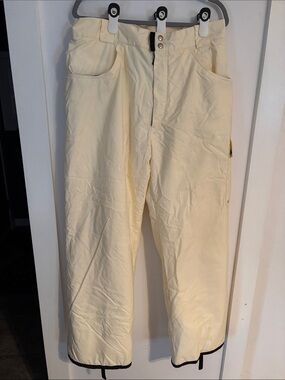 Tusk Light Cream Cargo Style Ski/Snowboard Pants with Utility Pockets